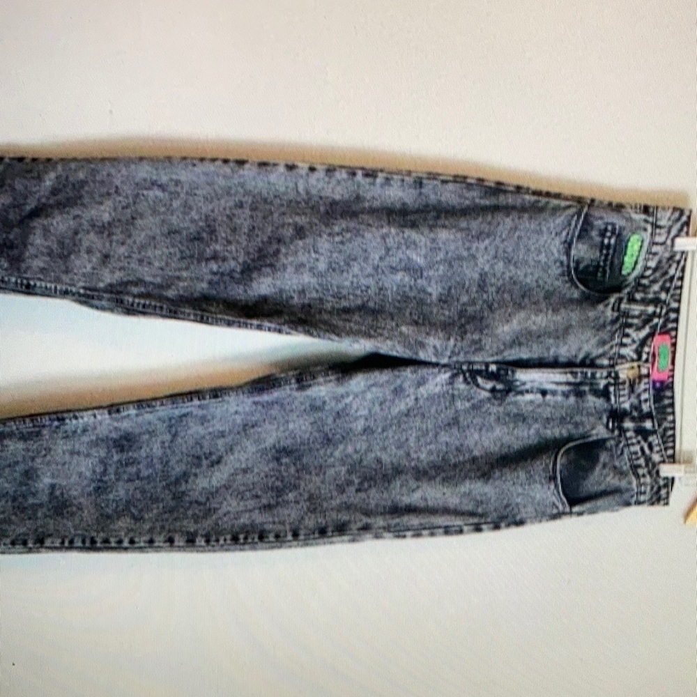 Empyre tori denim jeans women’s 10 black acid wash wide leg skater high rise